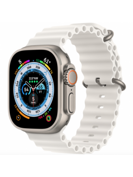 Apple Watch Ultra GPS + Cellular 49mm Titanium Case with White Ocean Band (MNH83/MNHF3)