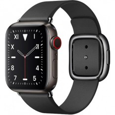 Apple Watch Series 5 GPS + Cellular 40mm Space Black Titanium Case w. Black Modern Buckle (MWQD2)