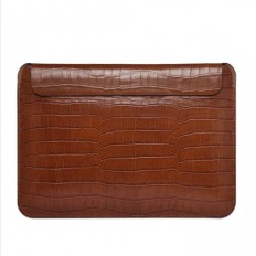 WiWU Skin Croco Geniunie Leather Sleeve MacBook 162 Coffee