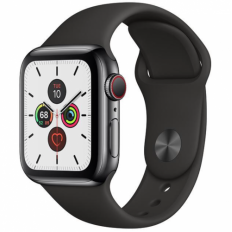 Apple Watch Series 5 LTE 40mm Space Black Steel w. Black b.- Space Black Steel (MWWW2)