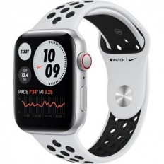 Apple Watch Nike SE GPS + Cellular 40mm Silver Aluminum Case w. Pure Platinum/Black Nike Sport B. (MYYR2)