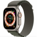Apple Watch Ultra GPS + Cellular 49mm Titanium Case with Green Alpine Loop - Small (MNHC3/MNHJ3)