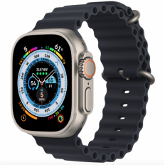 Apple Watch Ultra GPS + Cellular 49mm Titanium Case with Midnight Ocean Band (MQET3/MQFK3)