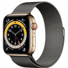 Apple Watch Series 6 GPS + Cellular 44mm Gold Stainless Steel with Graphite Milanese L. (M0GD3+M0GV3)