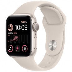 Apple Watch SE 2 GPS 40mm Starlight Aluminum Case with Starlight Sport Band (MNJP3)
