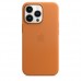 Leather Case with Animation & MagSafe for iPhone 13 Pro Max Golden Brown