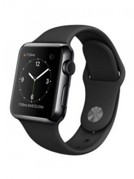Apple Watch 38mm Space Black Stainless Steel Case with Black Sport Band (MLCK2)