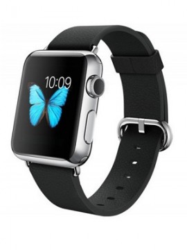 Apple Watch 38mm Stailnless Steel Case with Black Classic Buckle (MJ312)