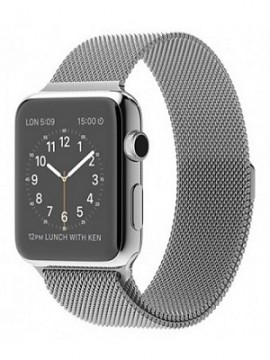 Apple Watch 42mm Stainless Steel Case with Milanese Loop (MJ3Y2)