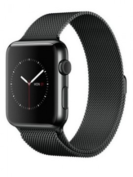 Apple Watch 42mm Space Black Stainless Steel Case with Space Black Milanese Loop (MMG22)