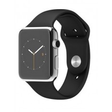 Apple Watch 42mm Stainless Steel Case with Black Sport Band (MJ3U2)
