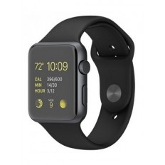 Apple Watch Sport 42mm Space Gray Aluminum Case with Black Sport Band (MJ3T2) CPO
