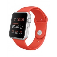 Apple Watch Sport 42mm Silver Aluminium Case Orange Sport Band Silver (MLC42)