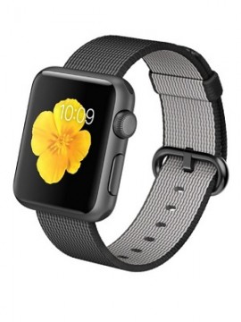 Apple Watch Sport 38mm Space Gray Aluminum Case with Black Woven Nylon (MMF62)