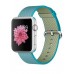 Apple Watch Sport 42mm Silver Aluminum Case with Scuba Blue Woven Nylon (MMFN2)