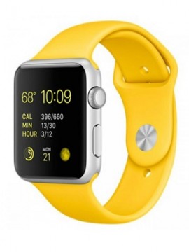 Apple Watch Sport 42mm Silver Aluminum Case with yellow Sport Band (MMFE2)