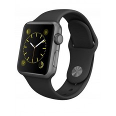 Apple Watch Sport 38mm Space Gray Aluminum Case with Black Sport Band (MJ2X2)