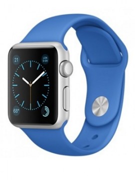 Apple Watch Sport 38mm Silver Aluminum Case with Royal Blue Sport Band (MMF22)