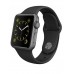 Apple Watch Sport 38mm Space Gray Aluminum Case with Black Sport Band (MJ2X2) CPO