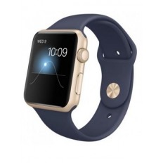 Apple Watch Sport 42mm Gold Aluminum Case with Midnight Blue Sport Band (MLC72)