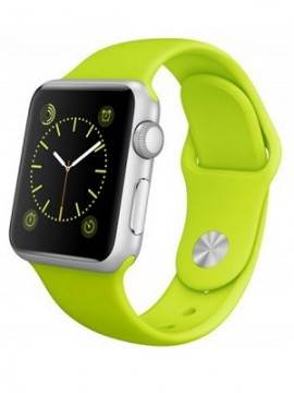 Apple Watch Sport 38mm Silver Aluminum Case with Green Sport Band (MJ2U2) - Новый распечатанный