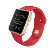 Apple Watch Sport 42mm Gold Aluminum Case with Red Sport Band (MMEE2) - Новый распечатанный