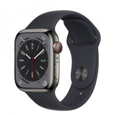 Apple Watch Series 8 GPS + Cellular 45mm Graphite S. Steel Case w. Midnight S. Band (MNKU3)