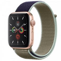 Apple Watch Series 5 40mm Gold Aluminium w. Khaki Sport L. (MWRY2)