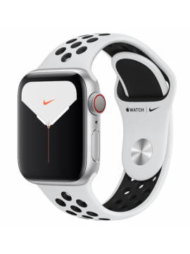 Apple Watch Series 5 GPS + LTE 40mm Silver Aluminium w. Pure Platinum/Black Nike Sport Band (MX372)