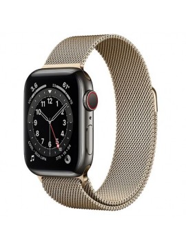 Apple Watch Series 6 GPS + Cellular 40mm Graphite S. Steel Case w. Gold Milanese Loop (M0DF3/M0DW3)