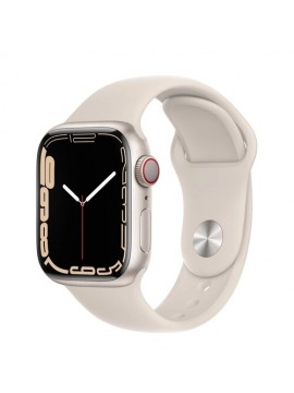 Apple Watch Series 7 GPS + Cellular 41mm Starlight Aluminum Case With Starlight Sport Band (MKH83)