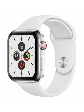 Apple Watch Series 5 LTE 44mm Steel w. White b.- Steel (MWW22)