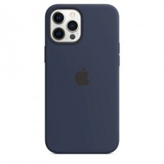 Silicone Case with Animation & MagSafe iPhone 12 Pro Max Deep Navy