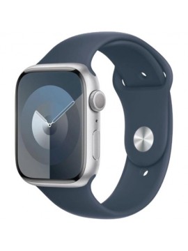 Apple Watch Series 9 GPS 41mm Silver Aluminum Case with Storm Blue Sport Band - S/M (MR903)