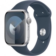 Apple Watch Series 9 GPS 41mm Silver Aluminum Case with Storm Blue Sport Band - M/L (MR913)