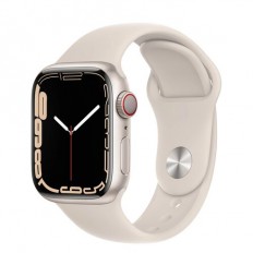 Apple Watch Series 7 GPS + Cellular 45mm S. Aluminum Case w. Starlight S. Band (MKJ83)