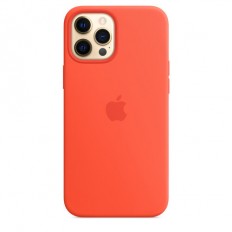 Silicone Case with Animation & MagSafe iPhone 12 Pro Max Electric Orange