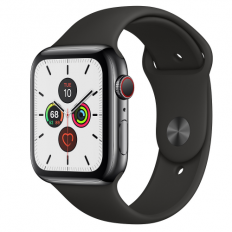 Apple Watch Series 5 LTE 44mm Space Black Steel w. Black b.- Space Black Steel (MWW72)