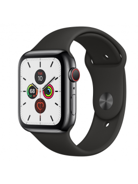 Apple Watch Series 5 LTE 44mm Space Black Steel w. Black b.- Space Black Steel (MWW72)