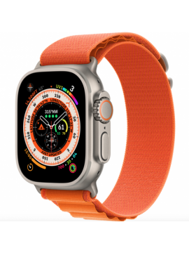 Apple Watch Ultra GPS + Cellular 49mm Titanium Case with Orange Alpine Loop - Small (MNHA3/MNHH3)