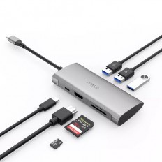 WiWU Alpha 731HP  3*USB HDMI 4K Type C SD micro SD (Gray)