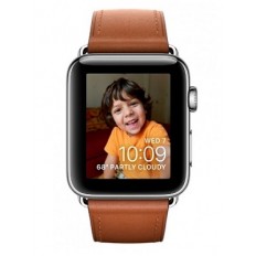 Apple Watch Series 2 38mm Stainless Steel Case with Saddle Brown Classic Buckle Band (MNP72)