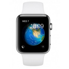 Apple Watch Series 2 42mm Stainless Steel Case with White Sport Band (MNPR2)