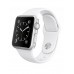 Apple Watch Sport 42mm Silver Aluminum Case with White Sport Band (MJ3N2) CPO