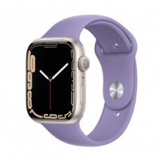 Apple Watch Series 7 GPS 45mm Starlight Aluminum C. with English Lavender S.Band (MKNP3+MKUY3)