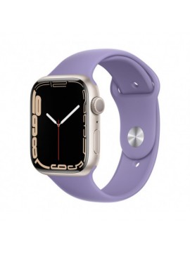 Apple Watch Series 7 GPS 45mm Starlight Aluminum C. with English Lavender S.Band (MKNP3+MKUY3)