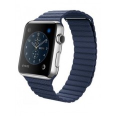 Apple Watch 42mm Stainless Steel Case with Midnight Blue Leather Loop (MLFD2) - Новый распечатанный