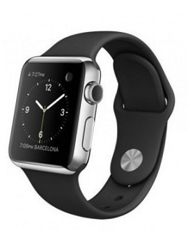 Apple Watch 38mm Stainless Steel Case with Black Sport Band (MJ2Y2) - Новый распечатанный