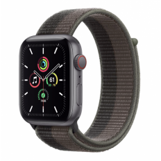 Apple Watch SE GPS + Cellular 44mm Space Gray Aluminum Case w. Tornado/Gray S. Loop (MKRT3)