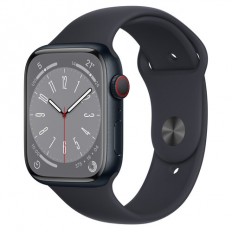 Apple Watch Series 8 GPS + Cellular 41mm Midnight Aluminum Case w. Midnight Sport Band (MNHV3)
